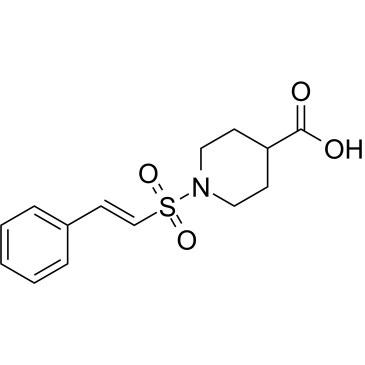 1-[(e)-2-phenylethenesulfonyl]piperidine-4-carboxylic acid