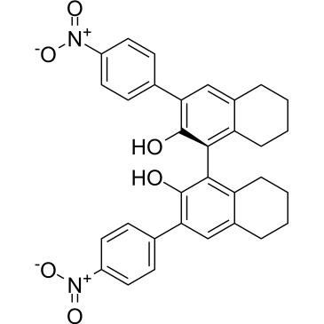 (1S)-5,5′,6,6′,7,7′,8,8′-Octahydro-3,3′-bis(4-nitrophenyl)[1,1′-binaphthalene]-2,2′-diol