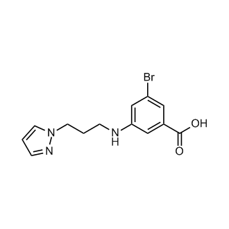 3-((3-(1H-Pyrazol-1-yl)propyl)amino)-5-bromobenzoic acid