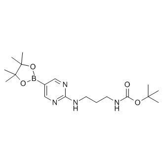 tert-Butyl (3-((5-(4,4,5,5-tetramethyl-1,3,2-dioxaborolan-2-yl)pyrimidin-2-yl)amino)propyl)carbamate