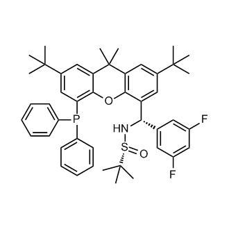 (R)-N-((S)-(2,7-di-tert-butyl-5-(diphenylphosphanyl)-9,9-dimethyl-9H-xanthen-4-yl)(3,5-difluorophenyl)methyl)-2-methylpropane-2-sulfinamide