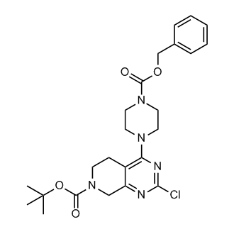 tert-Butyl 4-(4-((benzyloxy)carbonyl)piperazin-1-yl)-2-chloro-5,8-dihydropyrido[3,4-d]pyrimidine-7(6H)-carboxylate