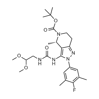 tert-Butyl (S)-3-(3-(2,2-dimethoxyethyl)ureido)-2-(4-fluoro-3,5-dimethylphenyl)-4-methyl-2,4,6,7-tetrahydro-5H-pyrazolo[4,3-c]pyridine-5-carboxylate