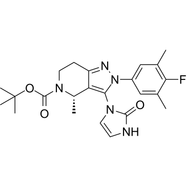 tert-Butyl (S)-2-(4-fluoro-3,5-dimethylphenyl)-4-methyl-3-(2-oxo-2,3-dihydro-1H-imidazol-1-yl)-2,4,6,7-tetrahydro-5H-pyrazolo[4,3-c]pyridine-5-carboxylate