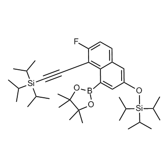 ((6-Fluoro-4-(4,4,5,5-tetramethyl-1,3,2-dioxaborolan-2-yl)-5-((triisopropylsilyl)ethynyl)naphthalen-2-yl)oxy)triisopropylsilane