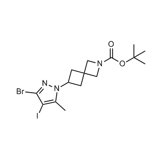 tert-Butyl 6-(3-bromo-4-iodo-5-methyl-1H-pyrazol-1-yl)-2-azaspiro[3.3]heptane-2-carboxylate