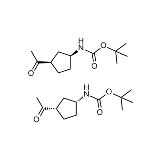 tert-butyl ((1R,3S)-3-acetylcyclopentyl)carbamate compound with tert-butyl ((1S,3R)-3-acetylcyclopentyl)carbamate
