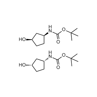 tert-butyl ((1R,3S)-3-hydroxycyclopentyl)carbamate compound with tert-butyl ((1S,3R)-3-hydroxycyclopentyl)carbamate