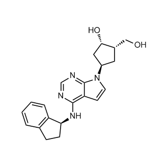 (1S,2S,4R)-4-(4-((S)-2,3-dihydro-1H-inden-1-ylamino)-7H-pyrrolo[2,3-d]pyrimidin-7-yl)-2-(hydroxymethyl)cyclopentanol