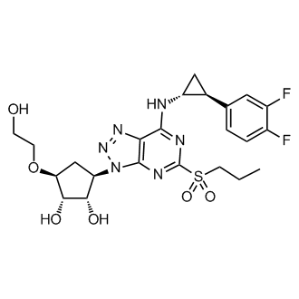 (1S,2S,3R,5S)-3-(7-(((1R,2S)-2-(3,4-difluorophenyl)cyclopropyl)amino)-5-(propylsulfonyl)-3H-[1,2,3]triazolo[4,5-d]pyrimidin-3-yl)-5-(2-hydroxyethoxy)cyclopentane-1,2-diol