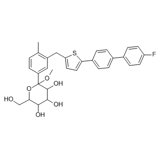 2-(3-((5-(4'-fluoro-[1,1'-biphenyl]-4-yl)thiophen-2-yl)methyl)-4-methylphenyl)-6-(hydroxymethyl)-2-methoxytetrahydro-2H-pyran-3,4,5-triol