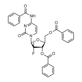 (2S,3S,4S,5S)-5-(4-benzamido-2-oxopyrimidin-1(2H)-yl)-2-((benzoyloxy)methyl)-4-fluoro-4-methyltetrahydrofuran-3-yl benzoate