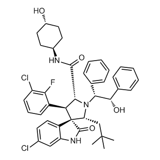 (2'R,3S,4'S,5'R)-6-Chloro-4'-(3-chloro-2-fluorophenyl)-2'-(2,2-dimethylpropyl)-1,2-dihydro-N-(trans-4-hydroxycyclohexyl)-1'-[(1R,2S)-2-hydroxy-1,2-diphenylethyl]-2-oxospiro[3H-indole-3,3'-pyrrolidine]-5'-carboxamide