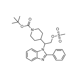 tert-butyl 4-(2-((methylsulfonyl)oxy)-1-(2-phenyl-1H-benzo[d]imidazol-1-yl)ethyl)piperidine-1-carboxylate