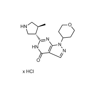 rel-6-((3S,4S)-4-methylpyrrolidin-3-yl)-1-(tetrahydro-2H-pyran-4-yl)-1H-pyrazolo[3,4-d]pyrimidin-4(5H)-one hydrochloride (1:x)