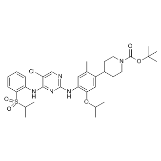 4-[4-[[5-Chloro-4-[[2-[(propan-2-yl)sulfonyl]phenyl]amino]pyrimidin-2-yl]amino]-5-isopropoxy-2-methylphenyl]piperidine-1-carboxylic acid tert-butyl ester