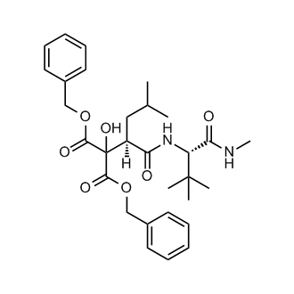 Dibenzyl 2-((R)-1-(((S)-3,3-dimethyl-1-(methylamino)-1-oxobutan-2-yl)amino)-4-methyl-1-oxopentan-2-yl)-2-hydroxymalonate