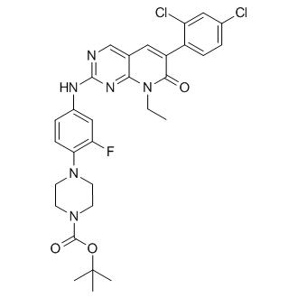 tert-butyl 4-(4-((6-(2,4-dichlorophenyl)-8-ethyl-7-oxo-7,8-dihydropyrido[2,3-d]pyrimidin-2-yl)amino)-2-fluorophenyl)piperazine-1-carboxylate