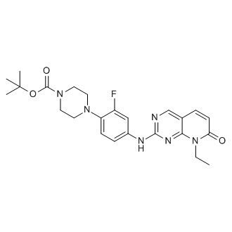 tert-butyl 4-(4-((8-ethyl-7-oxo-7,8-dihydropyrido[2,3-d]pyrimidin-2-yl)amino)-2-fluorophenyl)piperazine-1-carboxylate