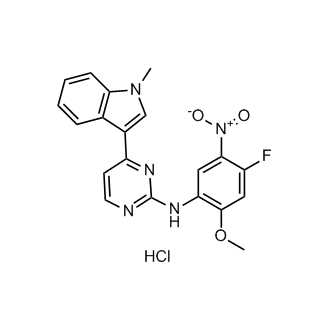 N-(4-fluoro-2-methoxy-5-nitrophenyl)-4-(1-methyl-1H-indol-3-yl)pyrimidin-2-amine hydrochloride
