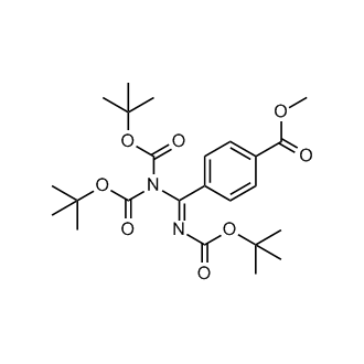 Benzoic acid, 4-[[bis[(1,1-dimethylethoxy)carbonyl]amino][[(1,1- dimethylethoxy)carbonyl]imino]methyl]-, methyl ester