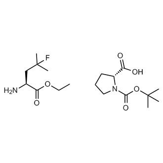 (S)-ethyl 2-amino-4-fluoro-4-methylpentanoate (R)-1-(tert-butoxycarbonyl)pyrrolidine-2-carboxylate