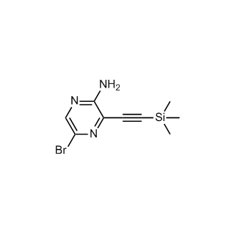 5-bromo-3-(2-(trimethylsilyl)ethynyl)pyrazin-2-amine