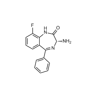 (R)-3-amino-9-fluoro-5-phenyl-1H-benzo[e][1,4]diazepin-2(3H)-one