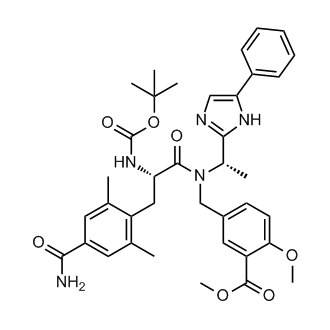 Methyl 5-(((S)-2-((tert-butoxycarbonyl)amino)-3-(4-carbamoyl-2,6-dimethylphenyl)-N-((S)-1-(5-phenyl-1H-imidazol-2-yl)ethyl)propanamido)methyl)-2-methoxybenzoate