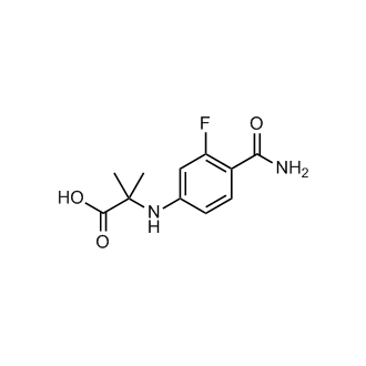 2-((4-Carbamoyl-3-fluorophenyl)amino)-2-methylpropanoic acid