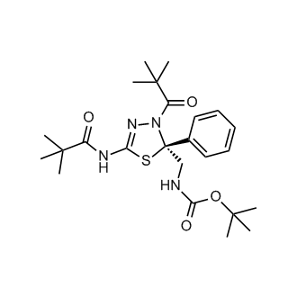 tert-Butyl (S)-((2-phenyl-5-pivalamido-3-pivaloyl-2,3-dihydro-1,3,4-thiadiazol-2-yl)methyl)carbamate