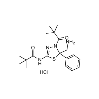 N-(5-(aminomethyl)-5-phenyl-4-pivaloyl-4,5-dihydro-1,3,4-thiadiazol-2-yl)pivalamide hydrochloride