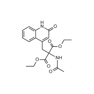 Diethyl 2-acetamido-2-((2-oxo-1,2-dihydroquinolin-4-yl)methyl)malonate