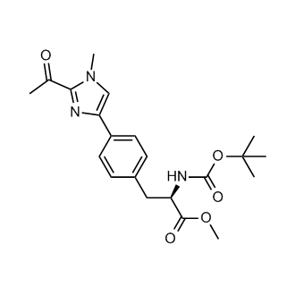 (R)-methyl 3-(4-(2-acetyl-1-methyl-1H-imidazol-4-yl)phenyl)-2-((tert-butoxycarbonyl)amino)propanoate