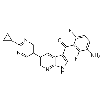 (3-Amino-2,6-difluorophenyl)(5-(2-cyclopropylpyrimidin-5-yl)-1H-pyrrolo[2,3-b]pyridin-3-yl)methanone