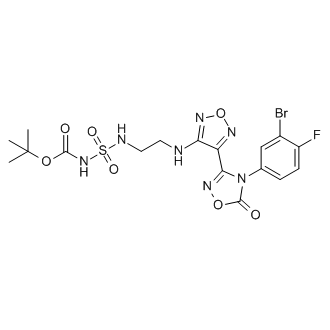 tert-Butyl N-(2-((4-(4-(3-bromo-4-fluorophenyl)-5-oxo-4,5-dihydro-1,2,4-oxadiazol-3-yl)-1,2,5-oxadiazol-3-yl)amino)ethyl)sulfamoylcarbamate