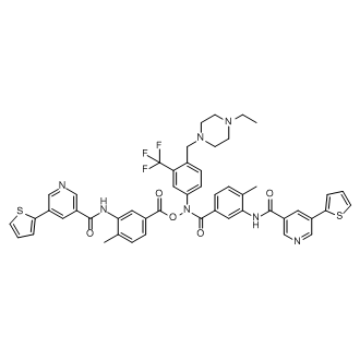 N-(5-((4-((4-ethylpiperazin-1-yl)methyl)-3-(trifluoromethyl)phenyl)((4-methyl-3-(5-(thiophen-2-yl)nicotinamido)benzoyl)oxy)carbamoyl)-2-methylphenyl)-5-(thiophen-2-yl)nicotinamide