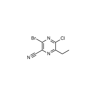 3-Bromo-5-chloro-6-ethylpyrazine-2-carbonitrile