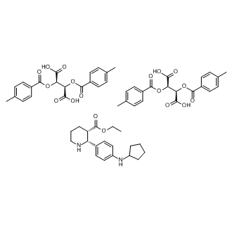 ethyl (2R,3S)-2-(4-(cyclopentylamino)phenyl)piperidine-3-carboxylate (2R,3R)-2,3-bis((4-methylbenzoyl)oxy)succinate