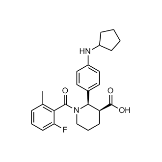 (2R,3S)-2-(4-(cyclopentylamino)phenyl)-1-(2-fluoro-6-methylbenzoyl)piperidine-3-carboxylic acid