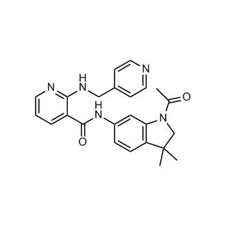 N-(1-acetyl-3,3-dimethylindolin-6-yl)-2-((pyridin-4-ylmethyl)amino)nicotinamide