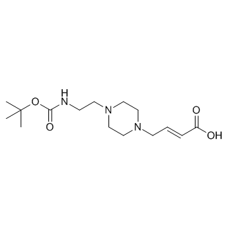 2-Butenoic acid, 4-[4-[2-[[(1,1-dimethylethoxy)carbonyl]amino]ethyl]-1-piperazinyl]-