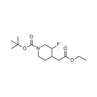 tert-Butyl 4-(2-ethoxy-2-oxoethyl)-3-fluoropiperidine-1-carboxylate