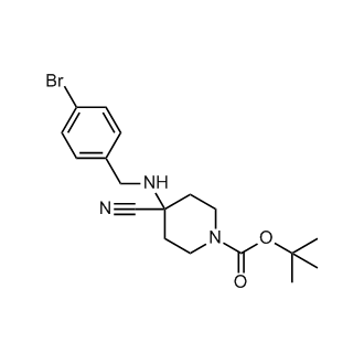 tert-Butyl 4-((4-bromobenzyl)amino)-4-cyanopiperidine-1-carboxylate