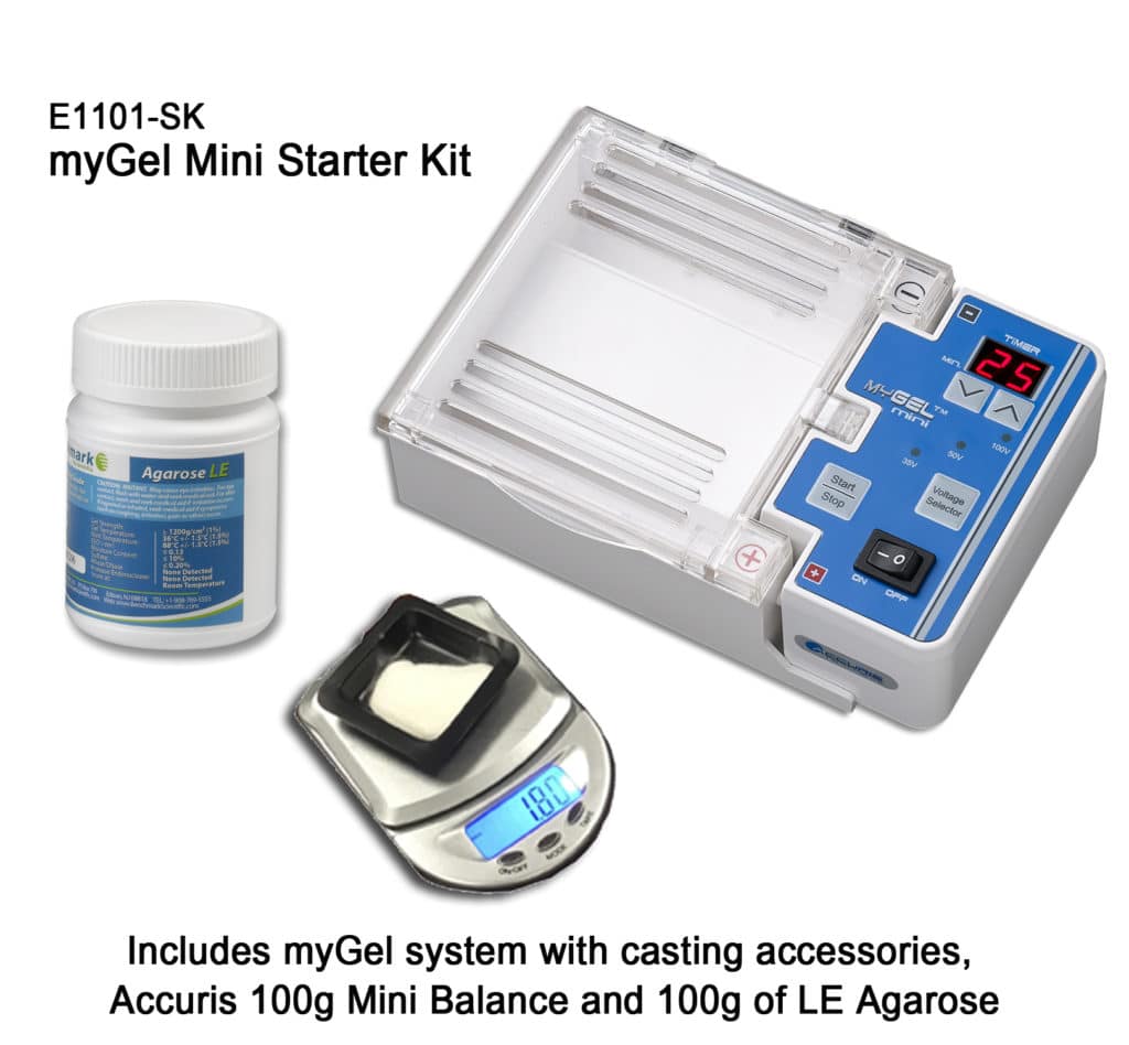myGel Mini Electrophoresis System Starter Kit (Includes E1101, A1701 and W4000-100)