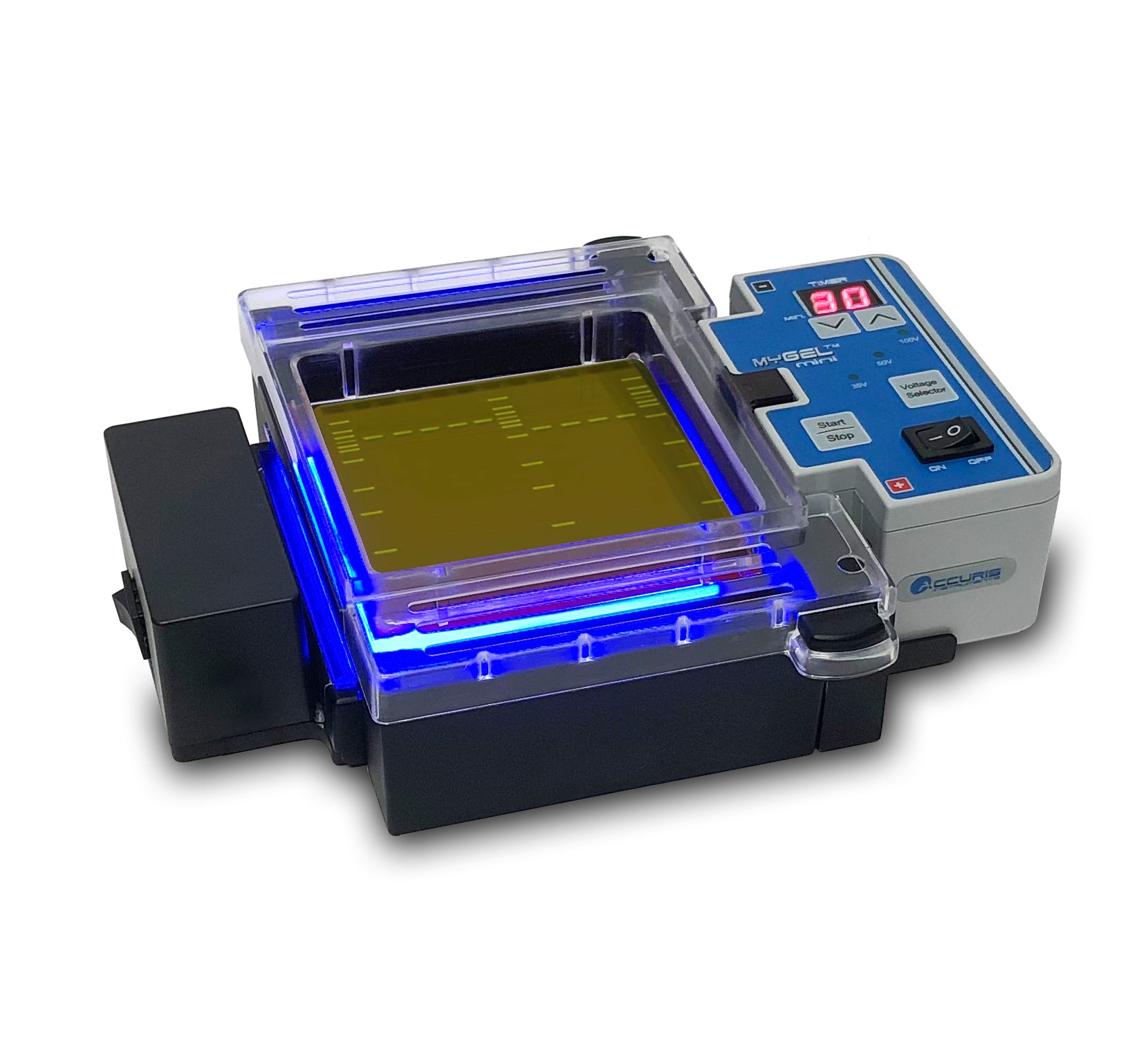 myGel InstaView™ Complete Electrophoresis System with Blue LED Illuminator, 230V input (includes transformer)