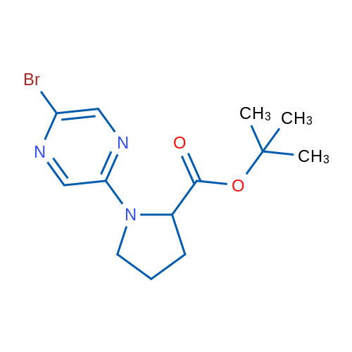 tert-Butyl 1-(5-bromopyrazin-2-yl)pyrrolidine-2-carboxylate 1g