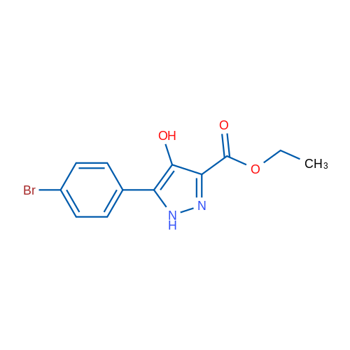Ethyl 5-(4-bromophenyl)-4-hydroxy-1H-pyrazole-3-carboxylate 1g
