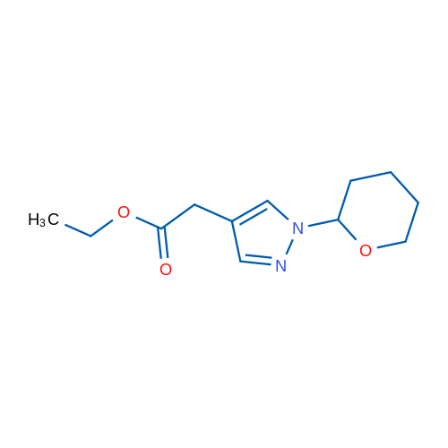 Ethyl 2-(1-(tetrahydro-2H-pyran-2-yl)-1H-pyrazol-4-yl)acetate 1g