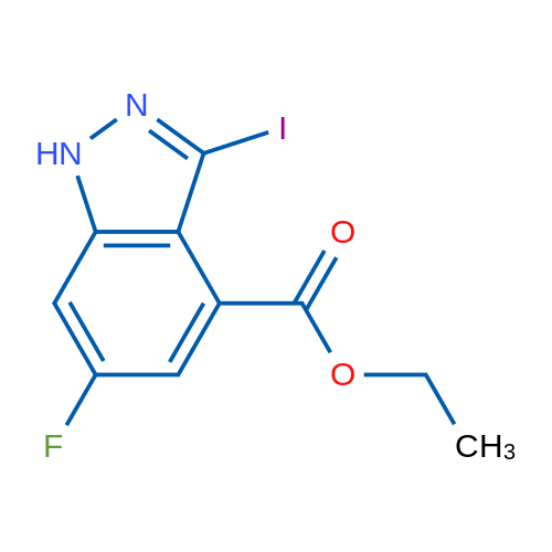 Ethyl 6-fluoro-3-iodo-1H-indazole-4-carboxylate 1g